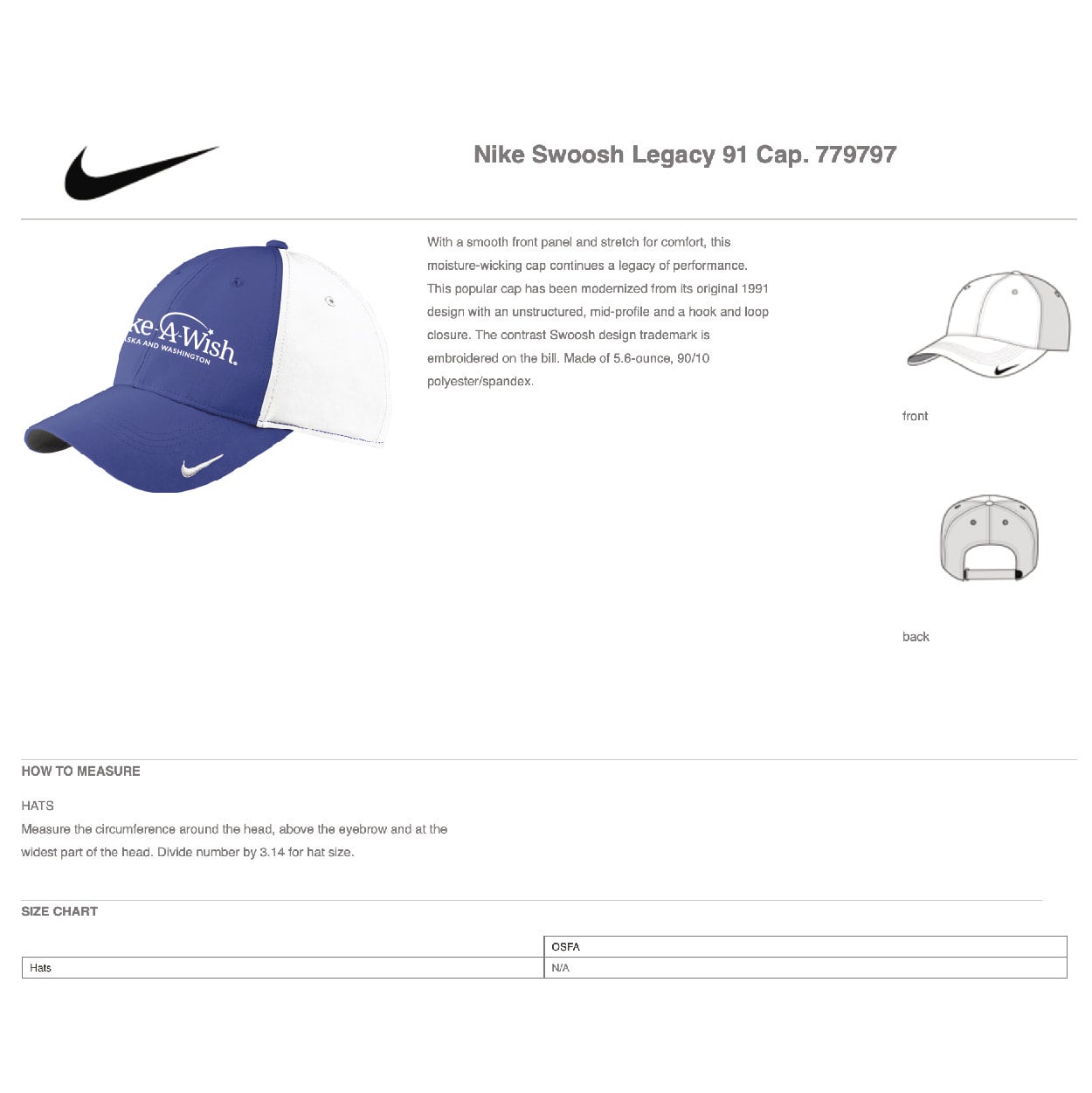 Nike vertical clearance hat